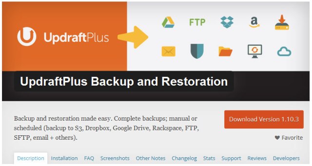 UpdraftPlus Review 2018