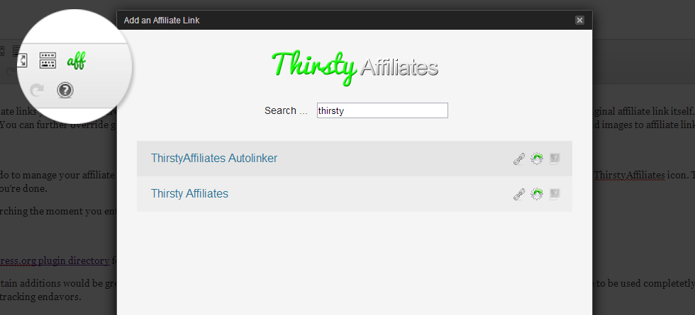 ThirstyAffiliates Review - Embedding the Links in Your Post